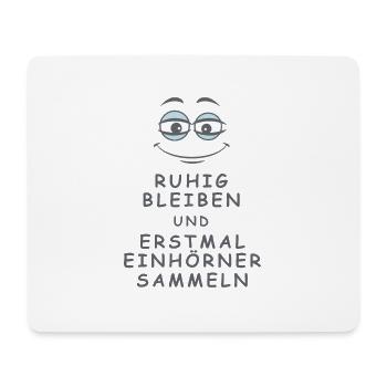Einhörner sammeln - Mousepad (Querformat) - Weiß - Vorne