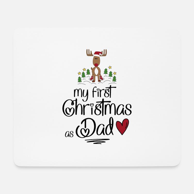 My first Christmas as Dad - Mousepad (Querformat) - Weiß