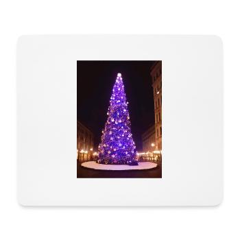 Lila Weihnachtsbaum - Mousepad (Querformat) - Weiß - Vorne