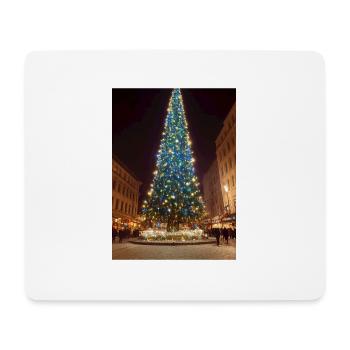 Hoher Weihnachtsbaum - Mousepad (Querformat) - Weiß - Vorne