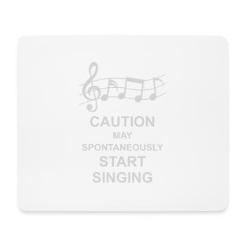 may spontaneously start singing - Mousepad (Querformat) - Weiß - Vorne