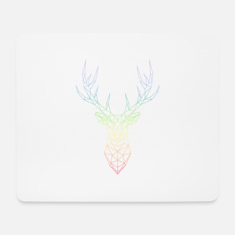 Hirsch - Mousepad (Querformat) - Weiß