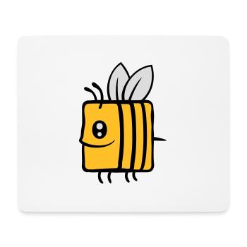 Carré petite abeille mignonne - Tapis de souris (format paysage) - blanc - Devant