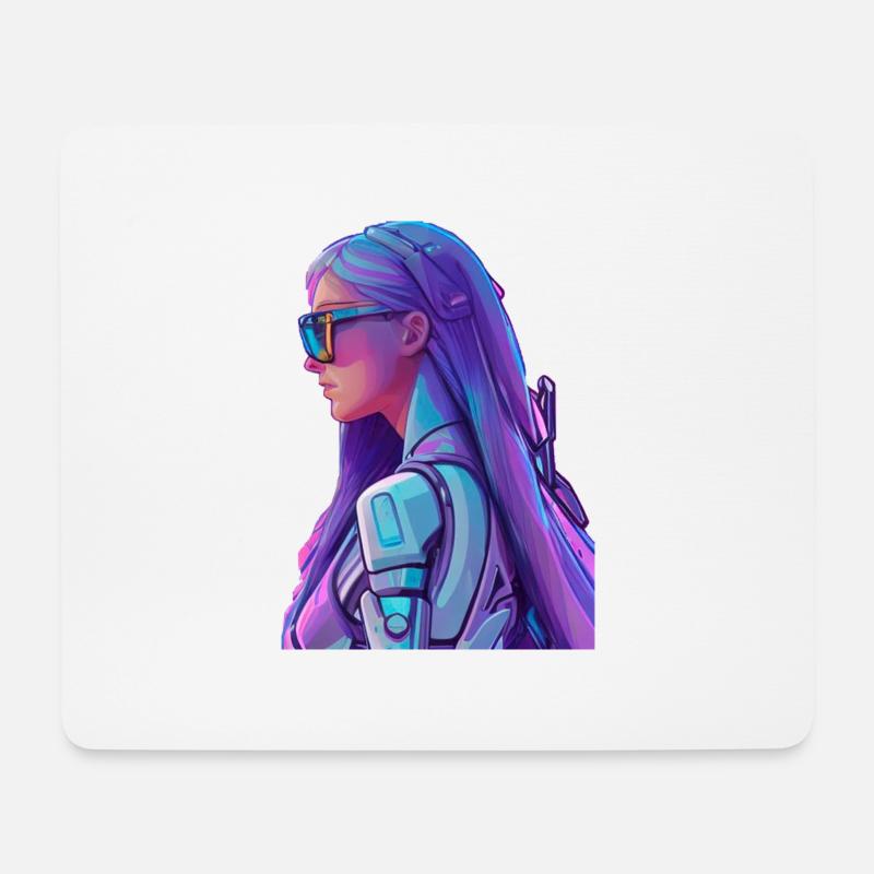 Space Fighter - Mousepad (Querformat) - Weiß