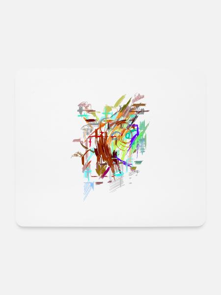 Abstrakt - Mousepad (Querformat) - Weiß