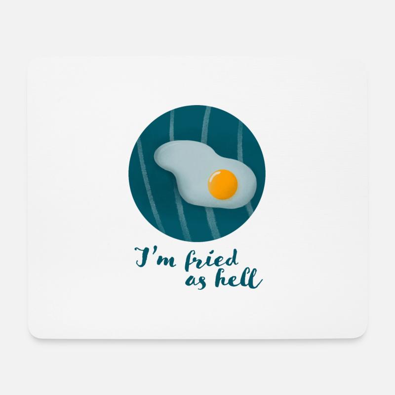 Gebraten wie die Hölle - Mousepad (Querformat) - Weiß
