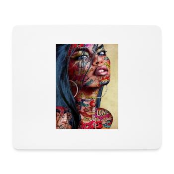DESIGN VISAGE - Tapis de souris (format paysage) - blanc - Devant