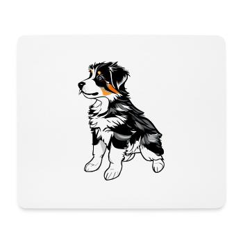 Berger australien chien chiot propriétaire de chien - Tapis de souris (format paysage) - blanc - Devant