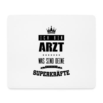 arzt superkräfte - Mousepad (Querformat) - Weiß - Vorne