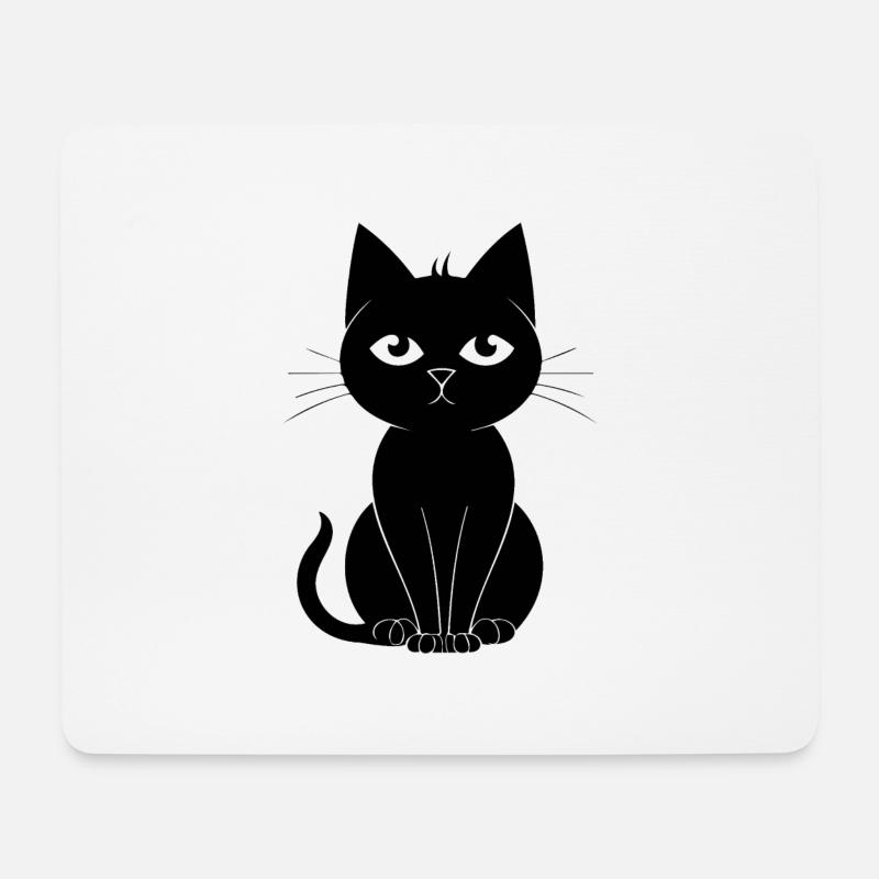 Katze Katzen Kätzchen Katzendame - Mousepad (Querformat) - Weiß