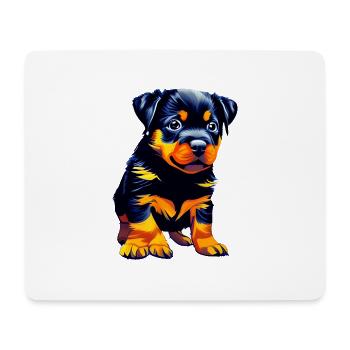 Puppy Rottweiler Dog Rottweiler Puppy Dogs - Mouse Pad (horizontal) - white - Front