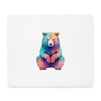 Beabea l'ours grognon - Tapis de souris (format paysage) - blanc - Devant