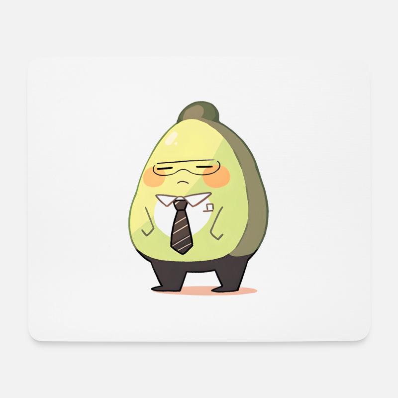 Office Avocado - Mousepad (Querformat) - Weiß
