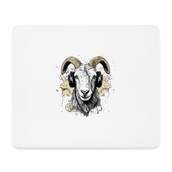 Goa, die audiophile Ziege - Mousepad (Querformat) - Weiß - Vorne