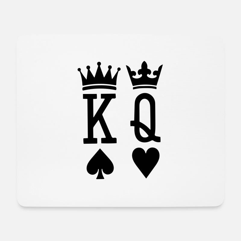 König und Königin - Mousepad (Querformat) - Weiß