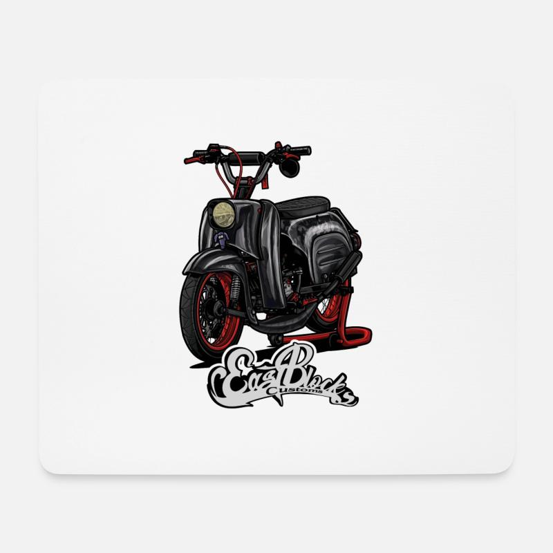 Schwalbe (black) // Illustration - Mousepad (Querformat) - Weiß