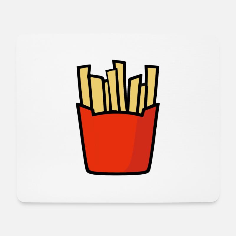 POMMES FRITES - Mousepad (Querformat) - Weiß