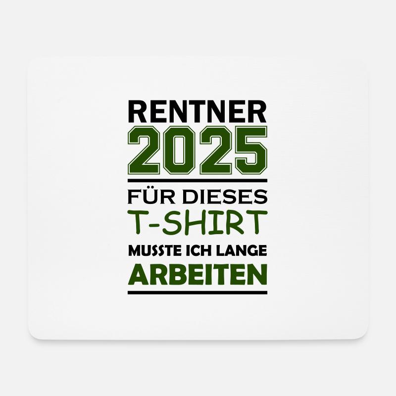 rentner 2025 - Mousepad (Querformat) - Weiß