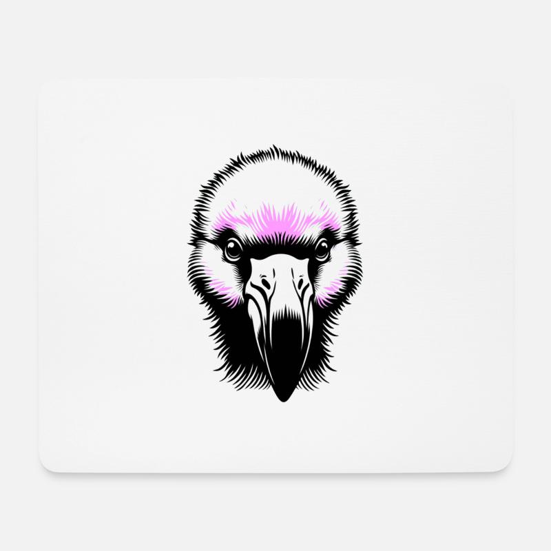 Flamingo - Mousepad (Querformat) - Weiß