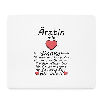 Ärztin Danke für Alles Dankeschön sagen Abschied - Mousepad (Querformat) - Weiß - Vorne