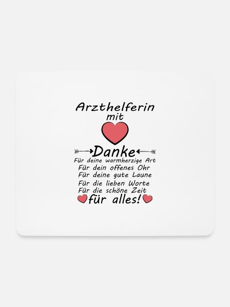 Arzthelferin Danke Dankeschön sagen zum Abschied - Mousepad (Querformat) - Weiß