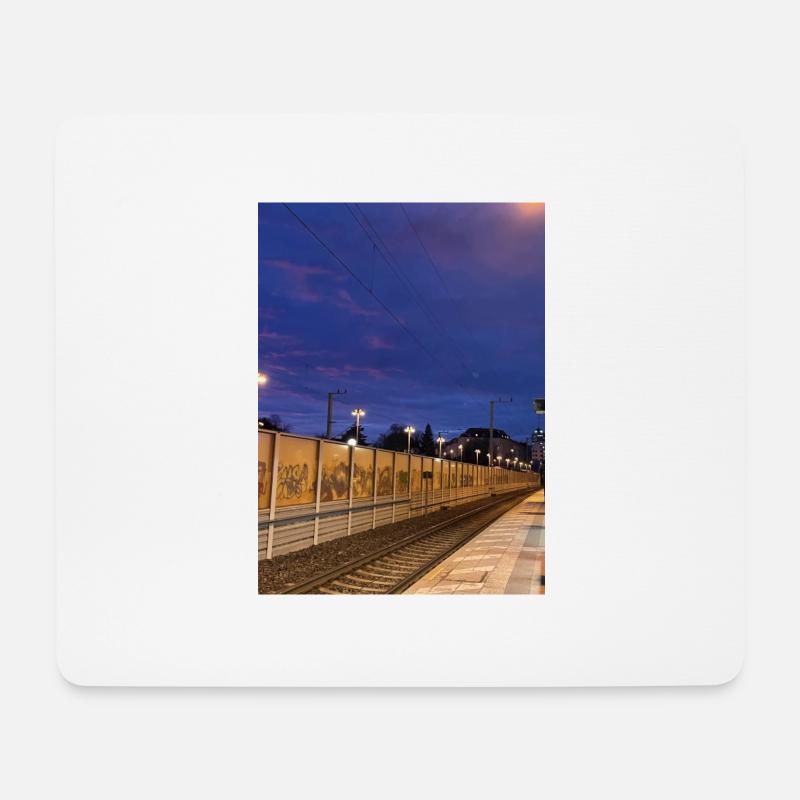 Bahnhof - Mousepad (Querformat) - Weiß
