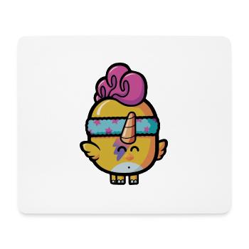 Licorne Poussin - Tapis de souris (format paysage) - blanc - Devant
