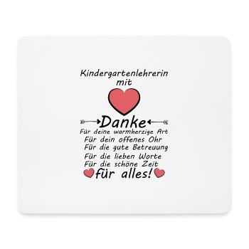 Kindergartenlehrerin Kindergarten Lehrerin Danke - Mousepad (Querformat) - Weiß - Vorne