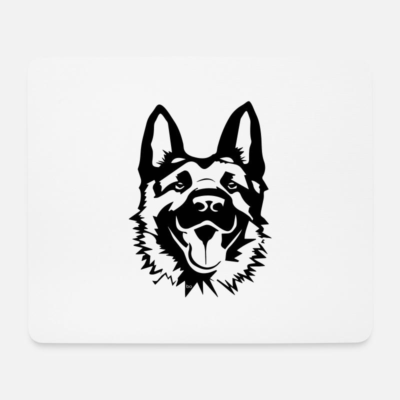 Deutscher Schäferhund - Mousepad (Querformat) - Weiß