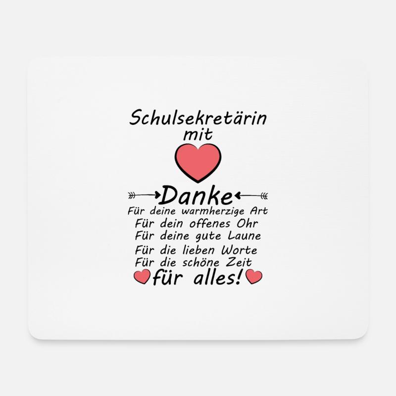 schulsekretärin Schul Sekretärin Danke Abschied - Mousepad (Querformat) - Weiß