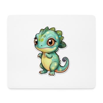 Süßes Chamäleon - Mousepad (Querformat) - Weiß - Vorne