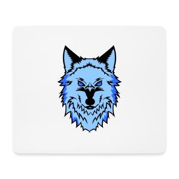 loup - Tapis de souris (format paysage) - blanc - Devant
