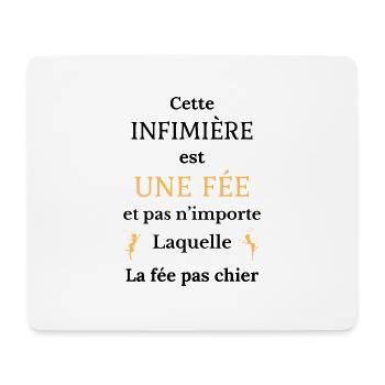 Cette infirmière est une fée - Tapis de souris (format paysage) - blanc - Devant
