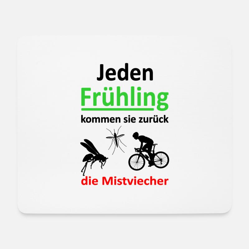 Jeden Frühling... Rennrad- Bike - Mousepad (Querformat) - Weiß