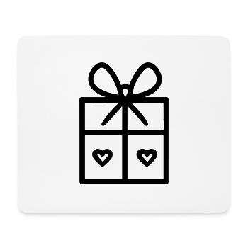 Boite icon de cadeau - Tapis de souris (format paysage) - blanc - Devant