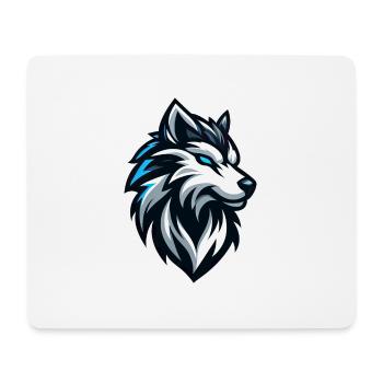 Wolf Illustration Emblem - Mouse Pad (horizontal) - white - Front