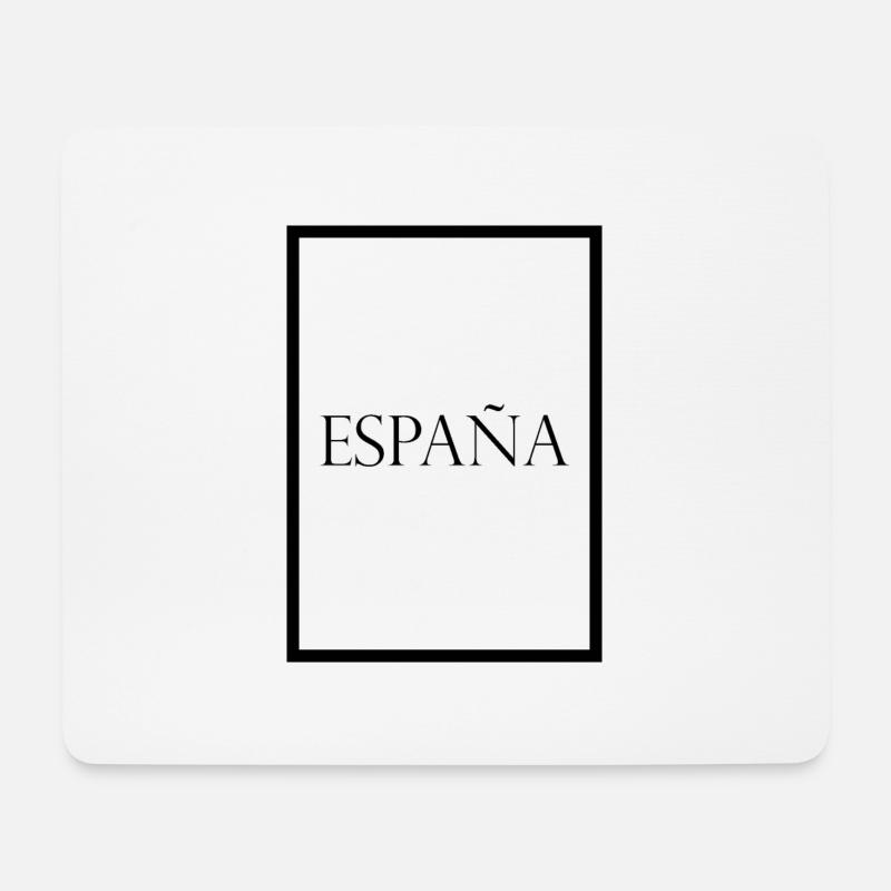 España, schlichter Statement Schriftzug - Mousepad (Querformat) - Weiß