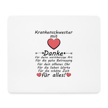 Danke an Schwestern Personal im Krankenhaus - Mousepad (Querformat) - Weiß - Vorne