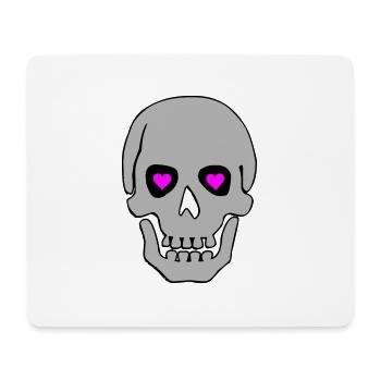 skull in love 02 - Mouse Pad (horizontal) - white - Front