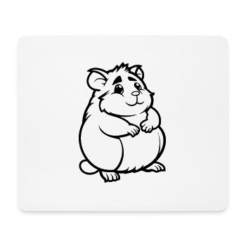 hamster comic tier - Mousepad (Querformat) - Weiß - Vorne