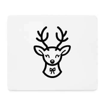 Christmas Reindeer - Mouse Pad (horizontal) - white - Front