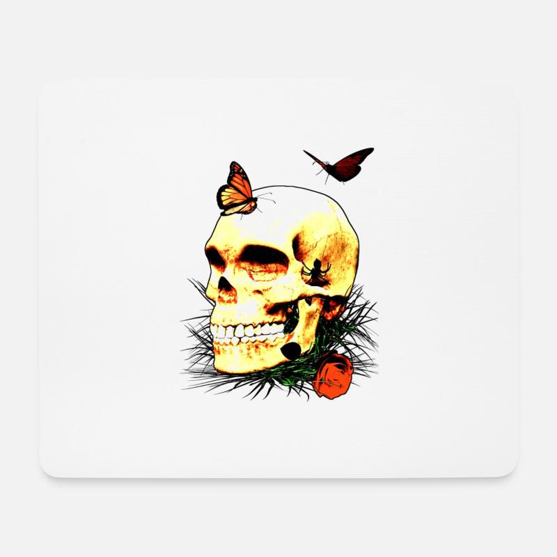 skull...perfect for halloween - Mousepad (Querformat) - Weiß