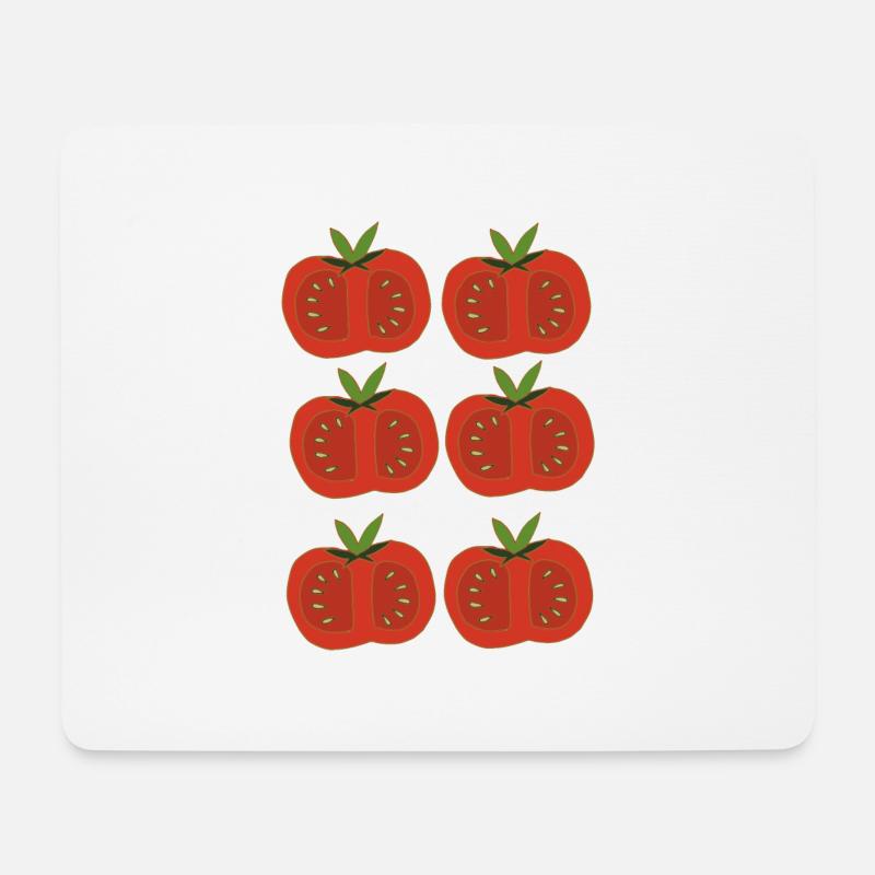 tomaten 6fach - Mousepad (Querformat) - Weiß
