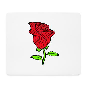 Jolie belle fleur de rose feuille roses romantique - Tapis de souris (format paysage) - blanc - Devant