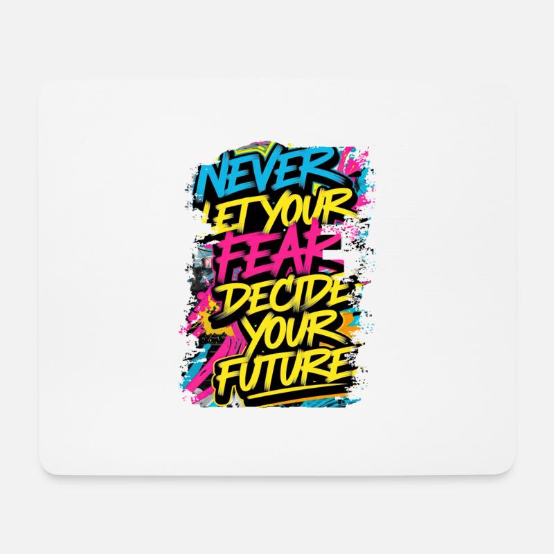graffiti street art spray vintage zitate retro rap - Mousepad (Querformat) - Weiß