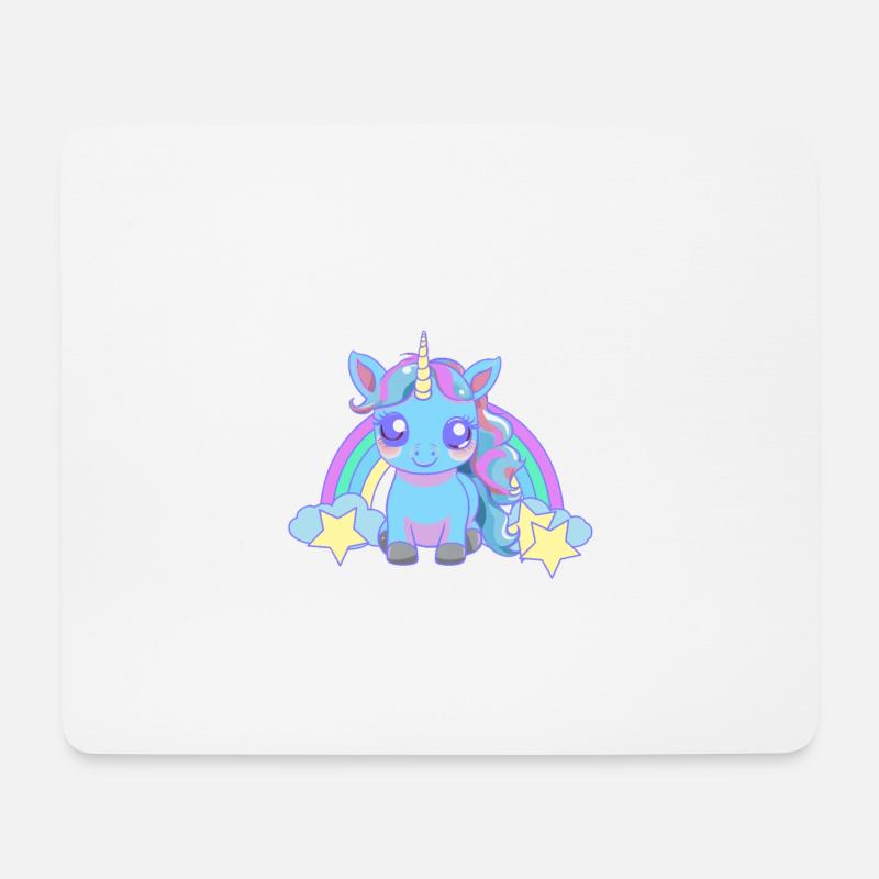 Einhorn Pferd Pferde - Mousepad (Querformat) - Weiß