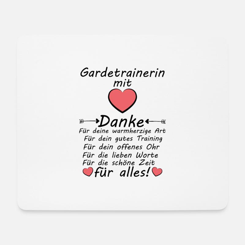 Danke an Gardetrainerin Garde Trainerin Abschied - Mousepad (Querformat) - Weiß