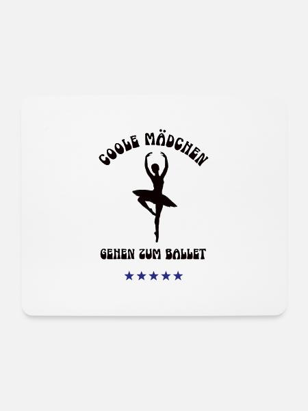 COOLE MÄDCHEN GEHEN ZUM BALLETT Outfit Tänzerin - Mousepad (Querformat) - Weiß