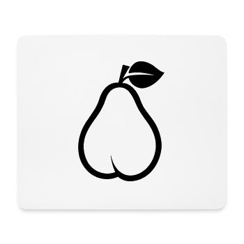 Birne - Mousepad (Querformat) - Weiß - Vorne