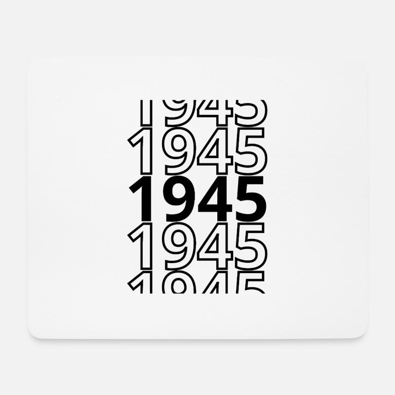 1945 1945 1945 - Mousepad (Querformat) - Weiß